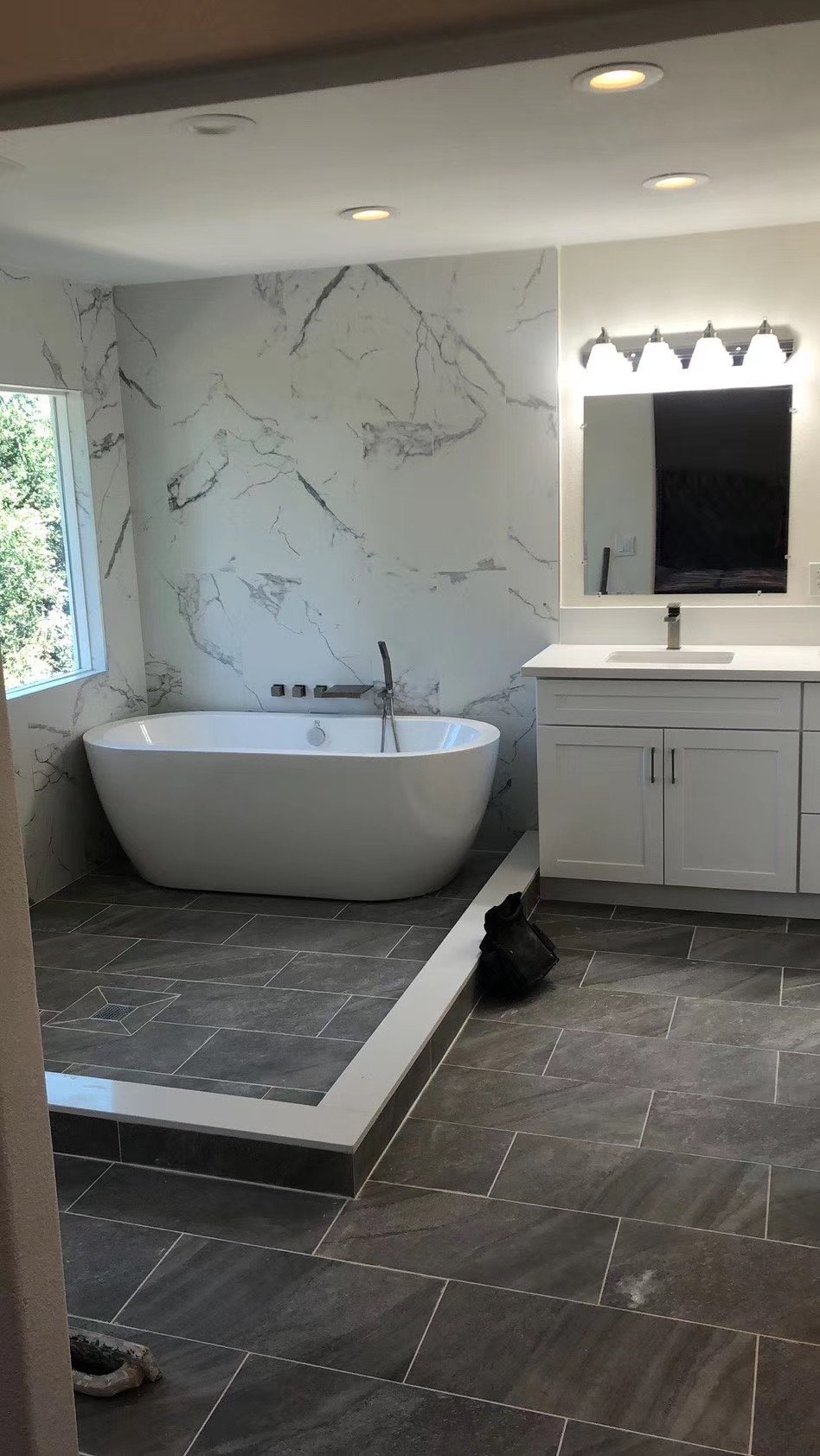 Luxury Master Bathroom Remodel — Marble & Freestanding Tub